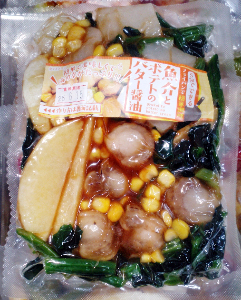 フライパンで簡単調理！魚介とポテトのバター醤油　ちょっと前まで冷凍