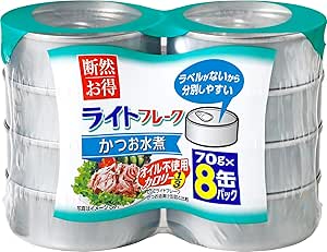 ・ 断然お得　ライトフレークかつお水煮 70ｇ&times;8缶