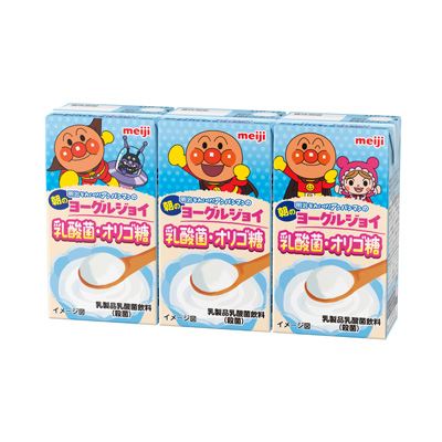 ・ 朝のヨーグルジョイ　乳酸菌　オリゴ糖 １２５ｍｌＸ３