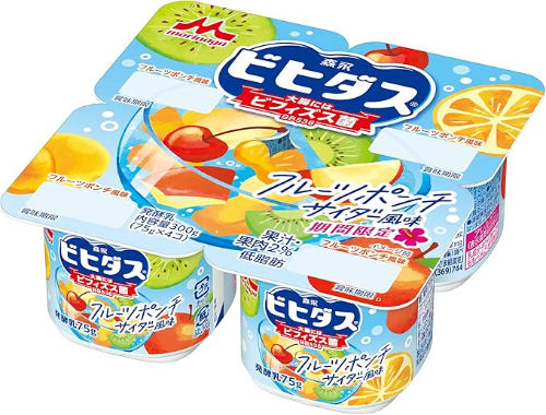 売り切れごめん　森永 ビヒダス　フルーツポンチ 75ｇ&times;4