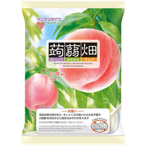 数量限定売り切れごめん　マンナンライフ 蒟蒻畑　白桃味 ２５ｇ&times;１０