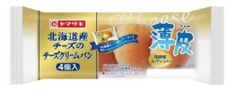 10月月曜パン　ヤマザキ 薄皮北海道チーズのチーズクリームパン 1袋