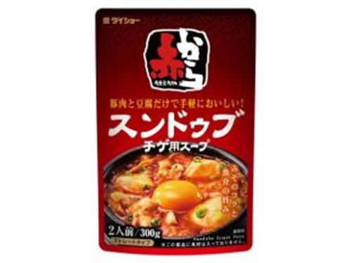 数量限定売り切れごめん　ダイショー スンドゥブチゲ用スープ　※豚肉と豆腐だけで手軽においしい！ 2人前300ｇ