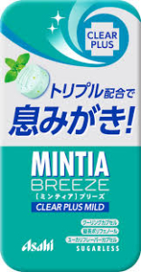 アサヒ　息みがき　MINTIA　ミンティアブリーズ　クリアプラスマイルド
